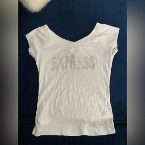 Y2k bedazzled bling express top Size: Large